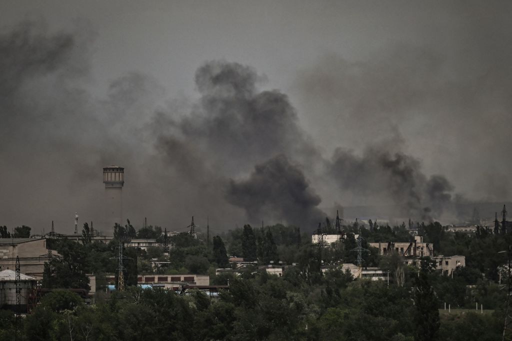 Smoke rising from Sievierodonetsk