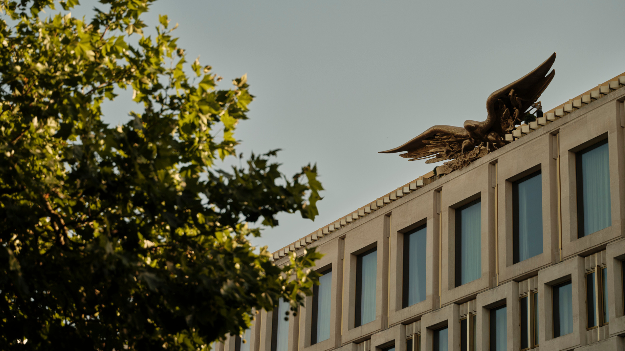 The Chancery Rosewood gold eagle on the roof