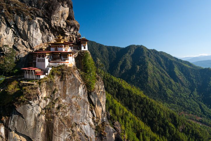 Taktshang (Tiger&#039;s Nest) monastery in Bhutan. Image: Whitworth Images/Getty Images