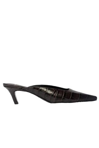 Logan Leather Kitten Mule Pumps