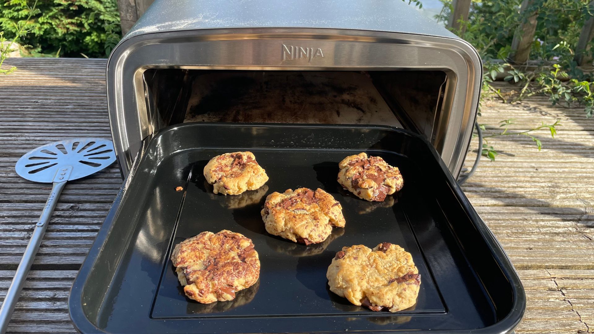 Cookies in the Ninja Artisan Electric Outdoor Pizza Oven and Air Fryer