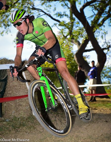Young Curtis White (Cannondale) was never far behind Powers in the final laps