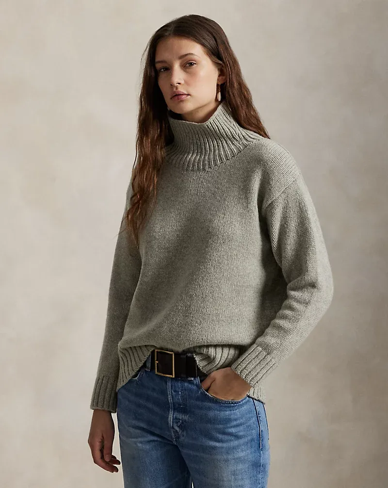 Wool Cashmere Turtleneck Sweater