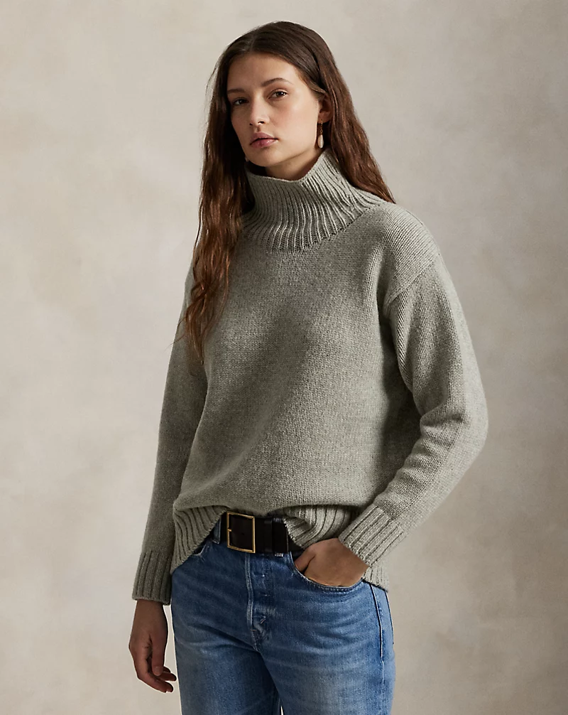Wool Cashmere Turtleneck Sweater