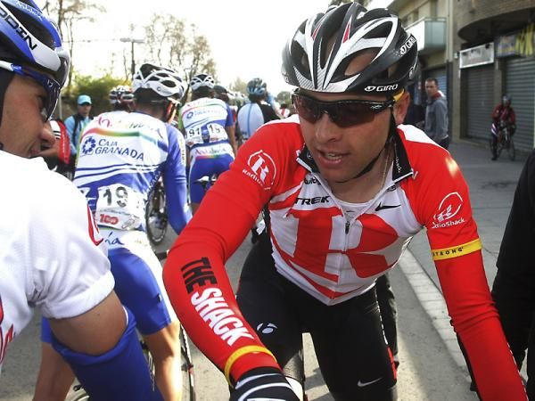Manuel Cardoso (RadioShack) is congratulated for his stage victory.