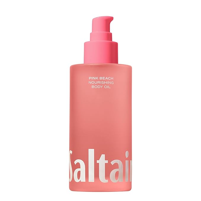 Saltair, Saltair Body Oil. Luxurious Pink Beach After Shower and Bath Oil Moisturizer for Women. Botanical, Non-Greasy, and Well-Absorbing Lotion for Hydrating Dry Skin. 4oz Pump Bottle