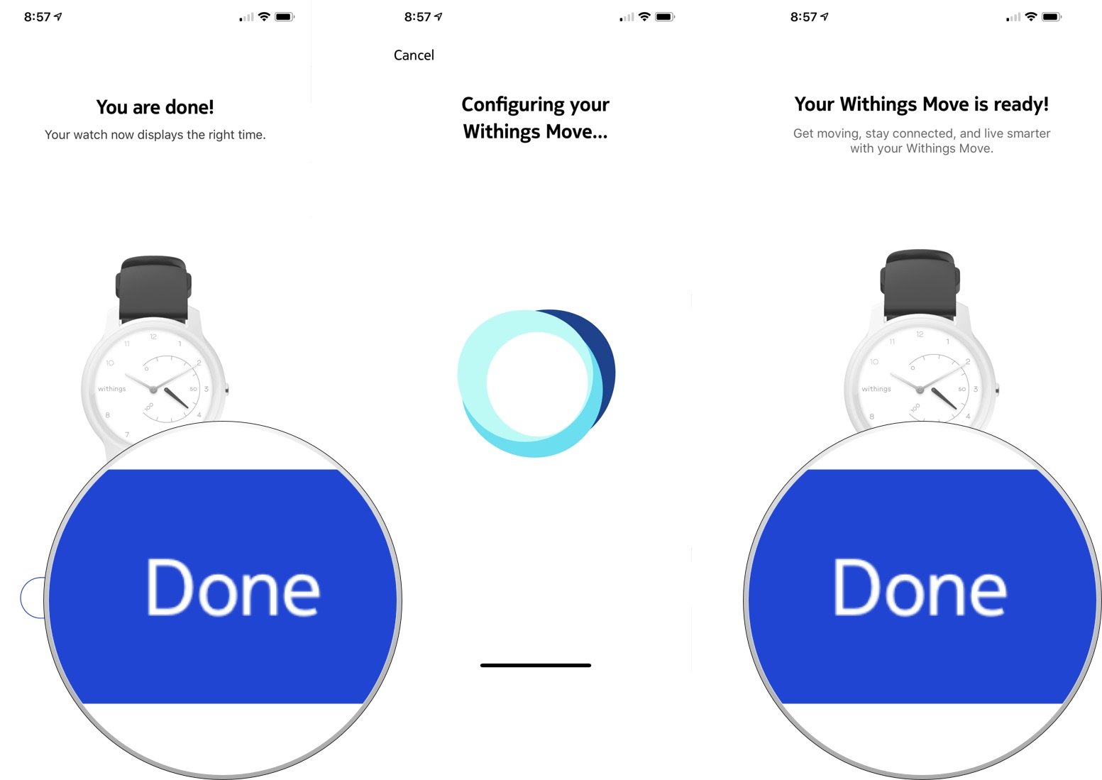 finish Withings Move setup