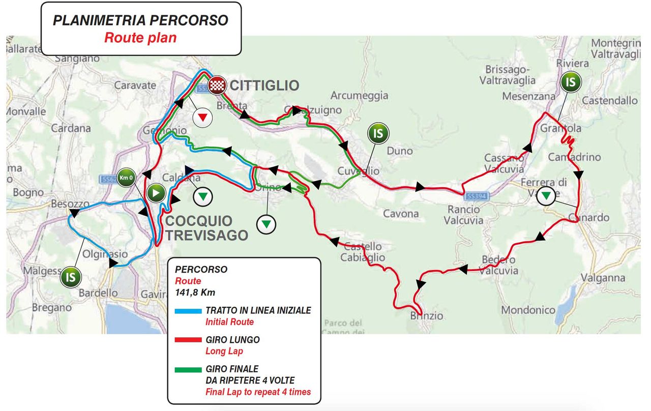 The 2021 Trofeo Alfredo Binda route