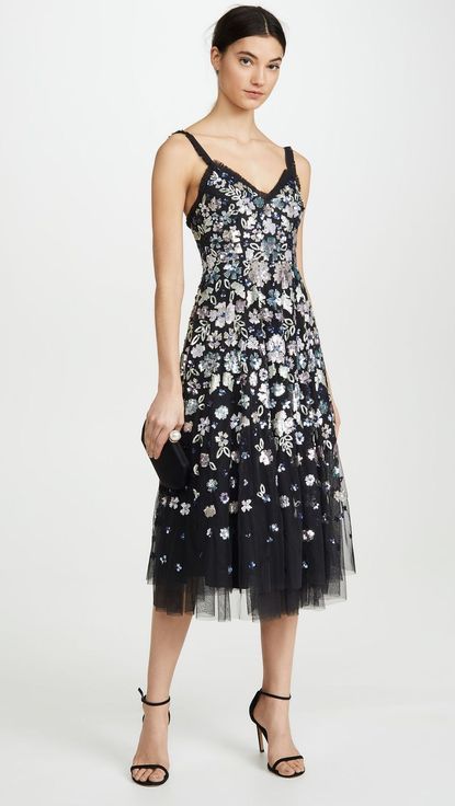 Needle & Thread Wildflower Sequin Midi Dress