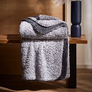 Dunelm's teddy blanket in grey