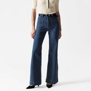 Image of wide leg jeans