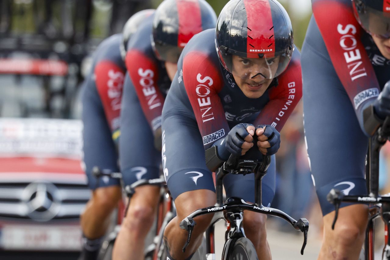 Vuelta Espana 2022 - 77th edition - 1st stage - Utrecht - Utrecht 23,3 km 19/08/2022 - Richard Carapaz (ECU - INEOS Grenadiers) - photo Rafa Gomez/SprintCyclingAgency&Acirc;&copy;2022
