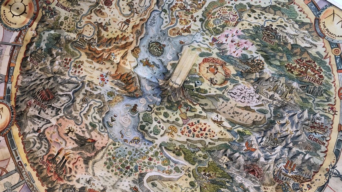 A map of the Outlands from Planescape: Adventures in the Multiverse