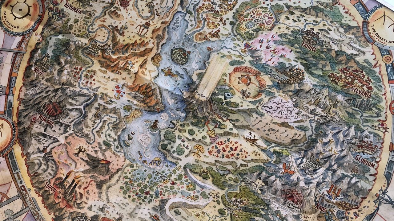 A map of the Outlands from Planescape: Adventures in the Multiverse