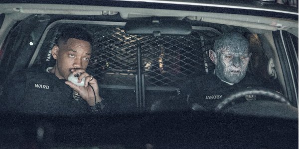 Bright Will Smith Joel Edgerton riding on patrol