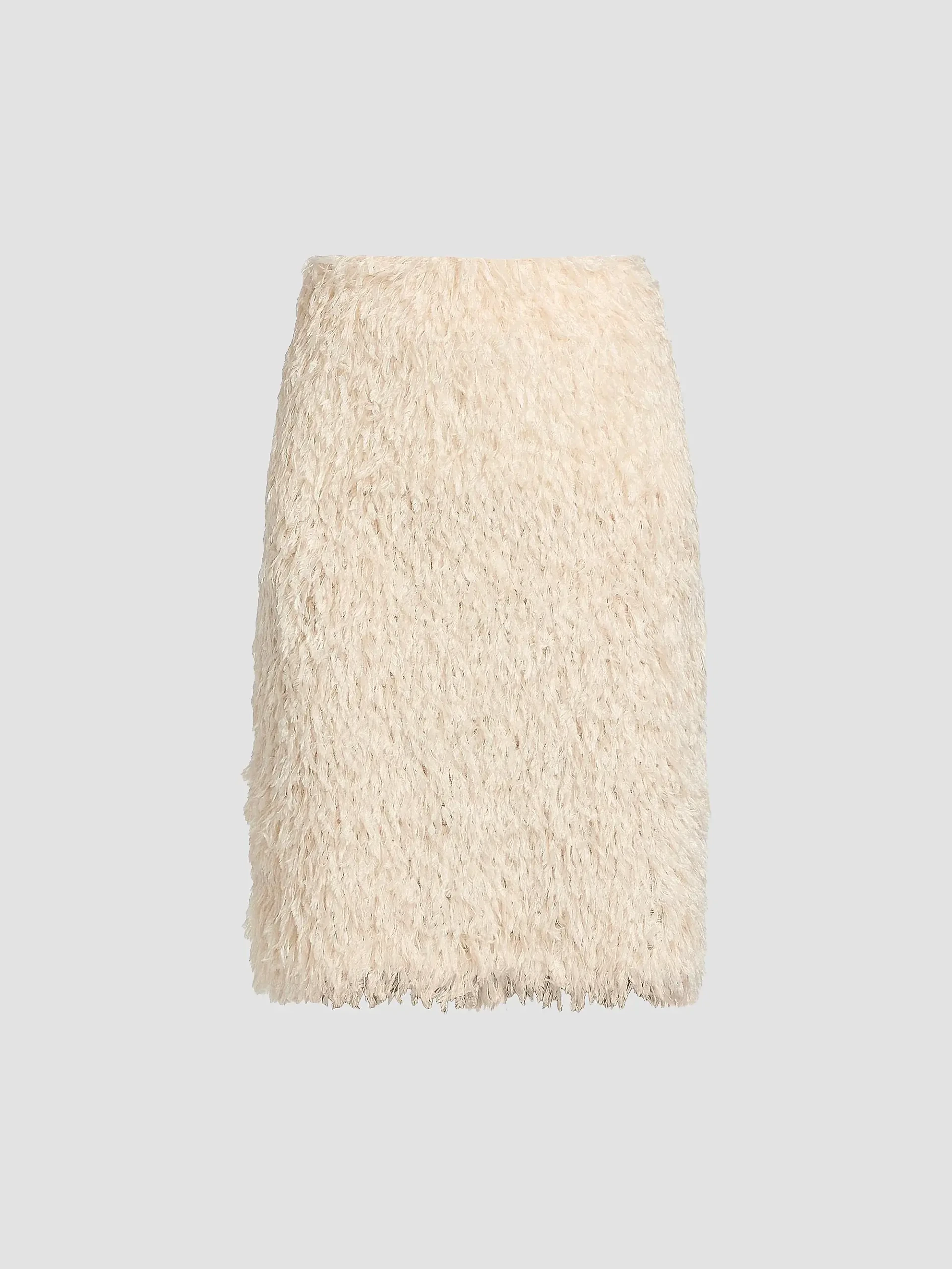 Feathered-Jersey Knee-Length Skirt