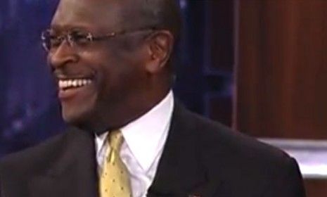 Before Herman Cain&amp;#039;s Tuesday news conference in Arizona, where he&amp;#039;s expected to seriously address his ongoing sexual harassment crisis, the GOP hopeful made a comedic stop Monday night on &amp;quot;Ji