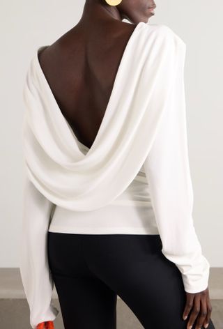 Croisière Open-Back Draped Jersey Top