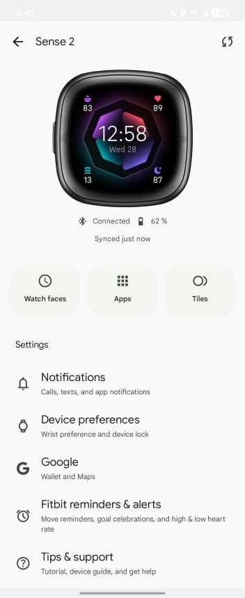 visual overhaul for the Fitbit app's design settings menu