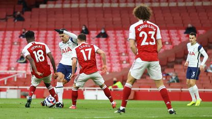 Tottenham’s Erik Lamela scored a ‘rabona’ against Arsenal at the Emirates 
