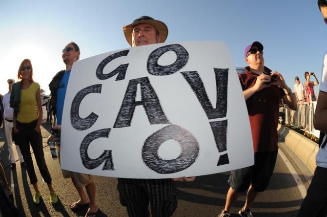 Mark Cavendish fans were on hand