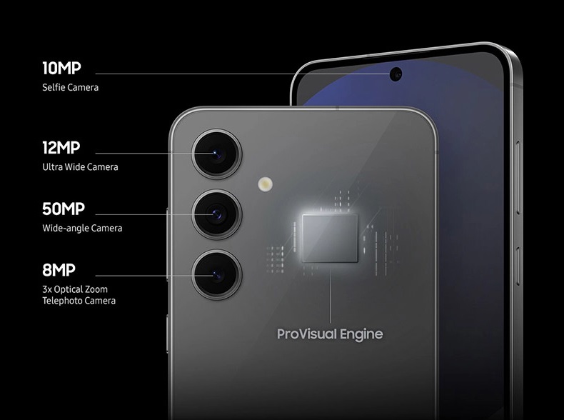 Samsung's Galaxy S24 FE features a 50MP primary lens with OIS (optical image stabilization).