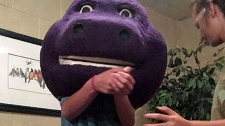 Teenager gets stuck in Barney the Dinosaur head | The Week