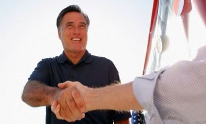 Mitt Romney is jumping on the Tea Party train in the hopes of bringing the small-government voters over to his camp.