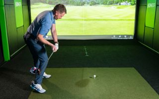 PGA pro Gareth Lewis demonstrating how to shallow your driver swing