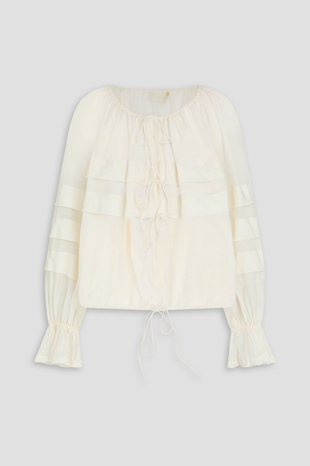 Cora Cotton and Silk-Blend Voile Blouse