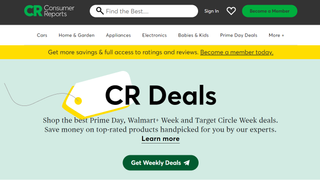 Screenshot of the Consumer Reports website