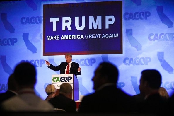 Donald Trump at the California Republican Party 2016 Convention.