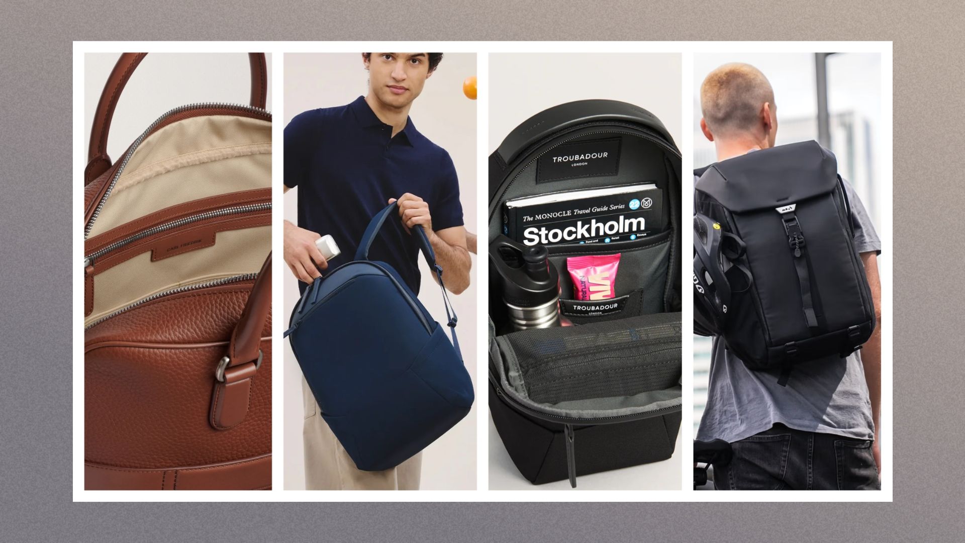 Four different commuter friendly bags