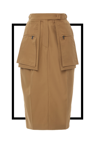 Bosso Cotton-Gabardine Midi Skirt