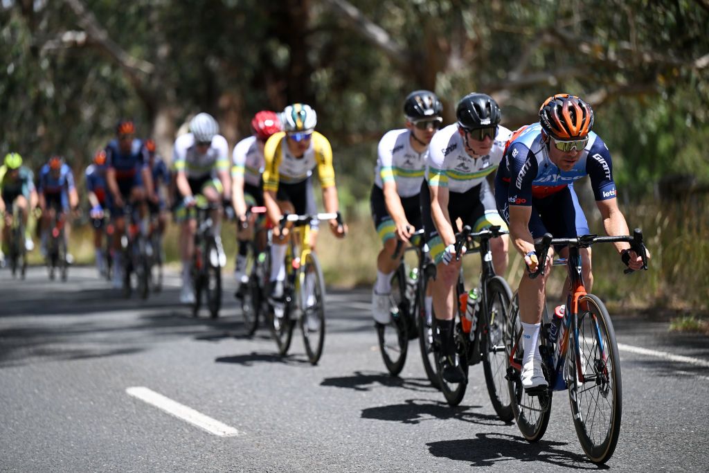 Michael Hepburn (Jayco AlUla) did a huge amount of work at the front to control the gap to the break