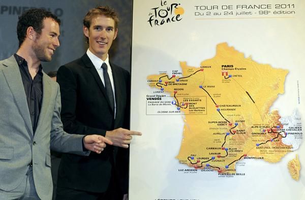 Mark Cavendish and Andy Schleck are excited about different stages.