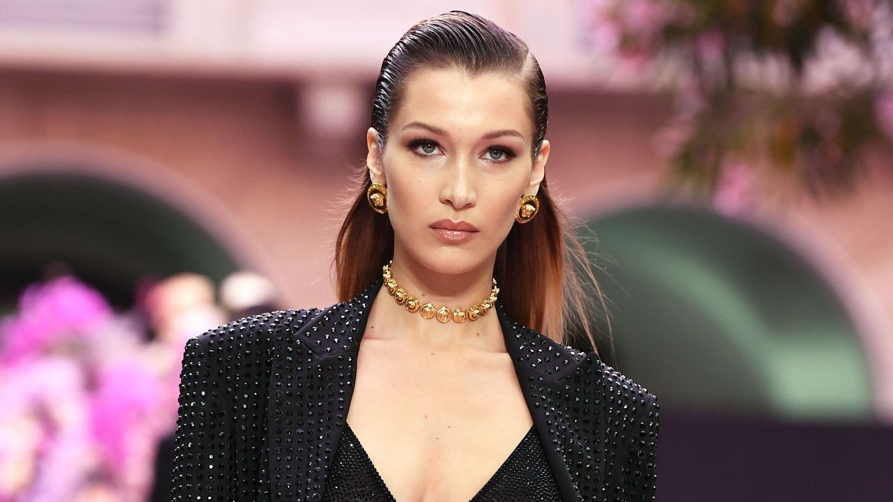 Bella Hadid walking runway