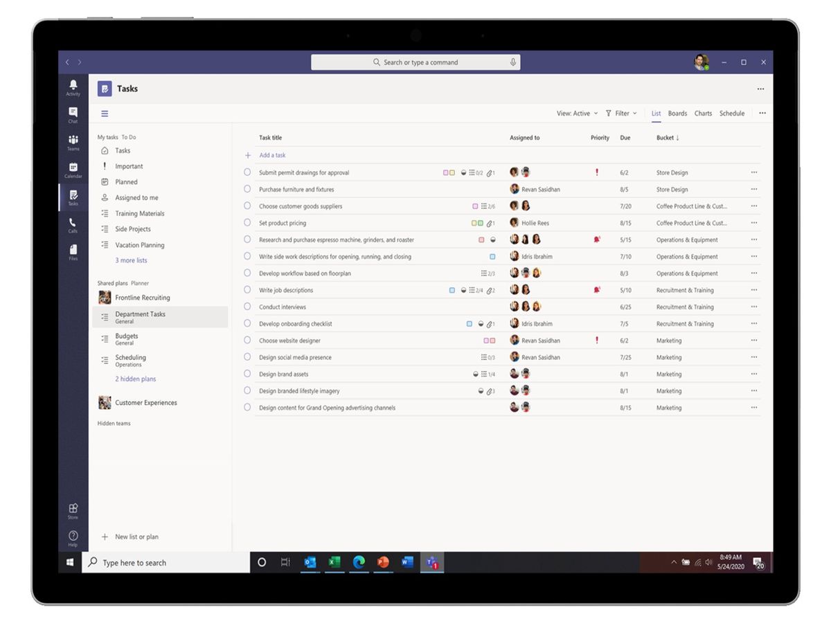 Microsoft Teams Tasks