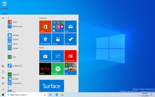 Windows 10's cleaner launch start menu.
