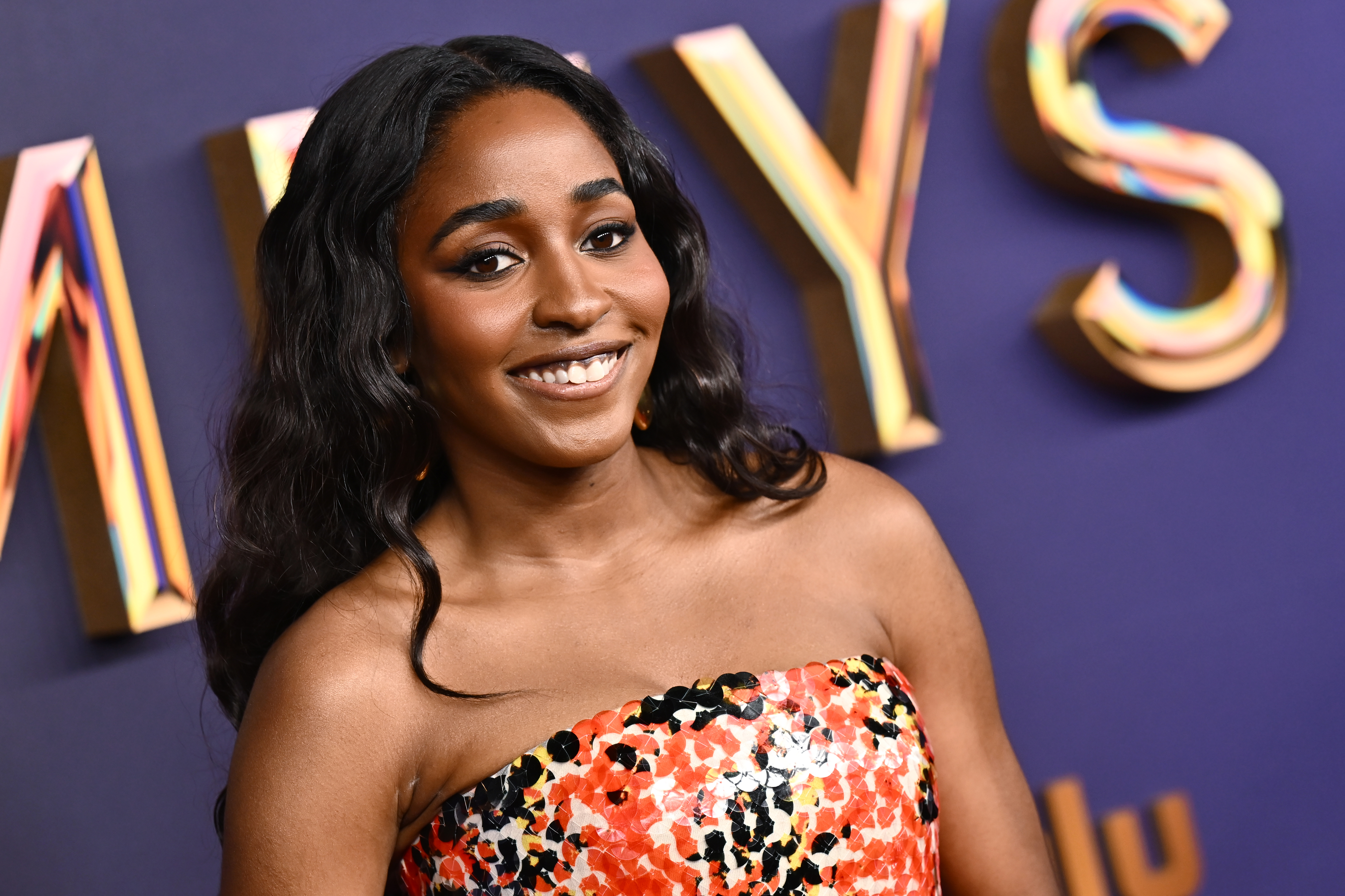 Ayo Edebiri at the 76th Primetime Emmy Awards held at Peacock Theater on September 15, 2024 in Los Angeles, California.