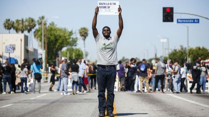 Peace protester, LA riots