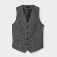 Check wool-blend suit waistcoat, £50 | Mango