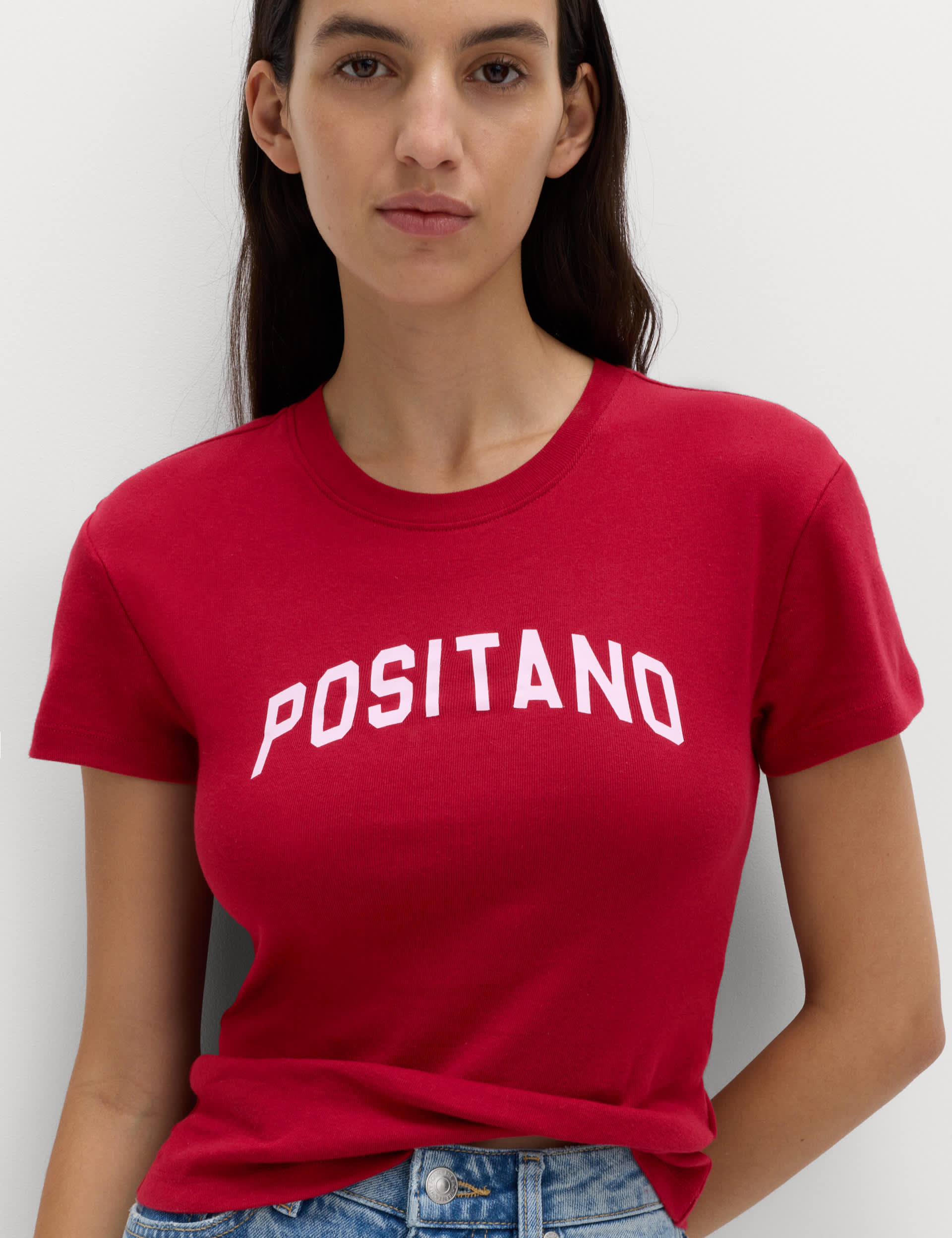 Pure Cotton Slogan Slim Fit T-Shirt