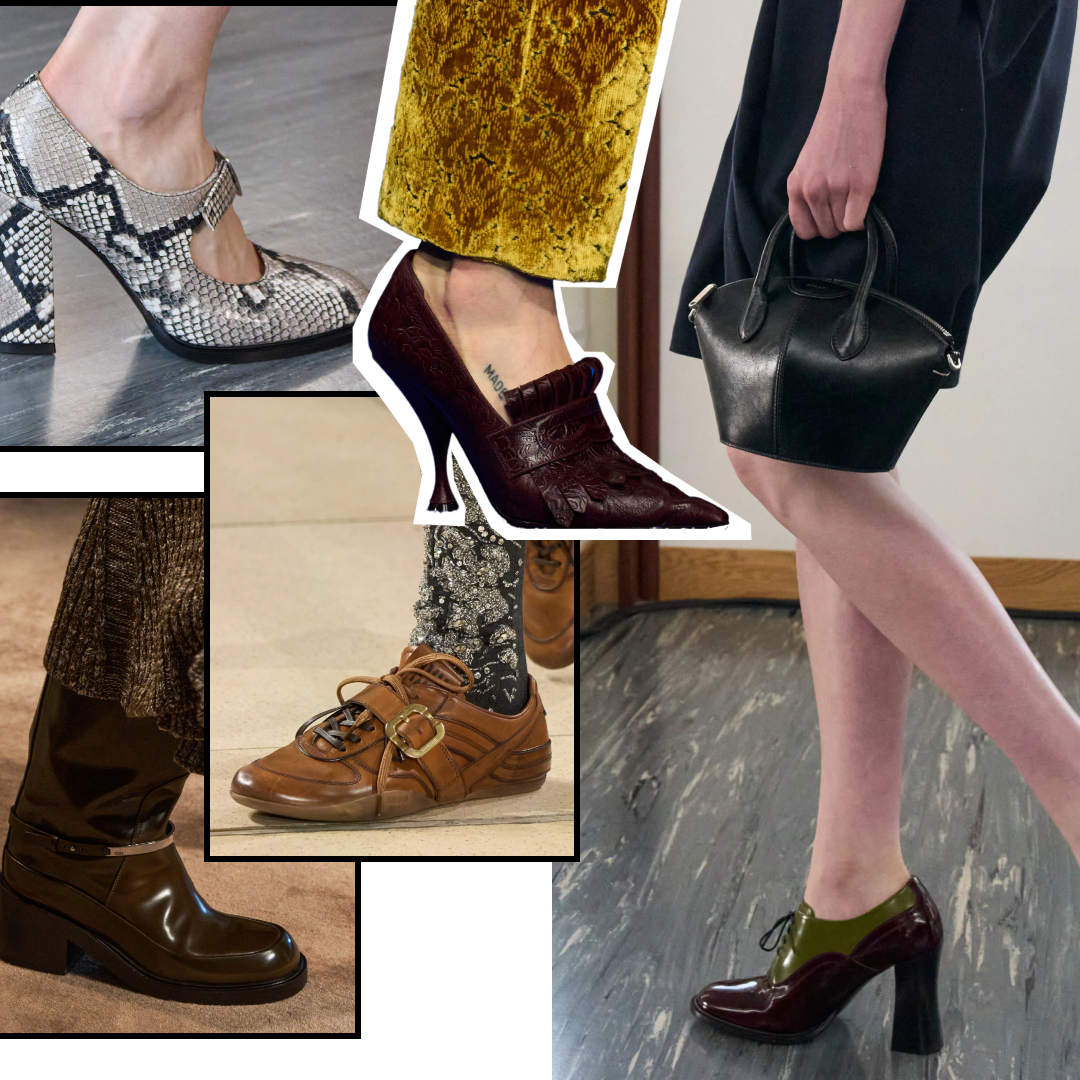 fall 2025 shoe trends from Bally, Burberry, Miu Miu, Tod's 