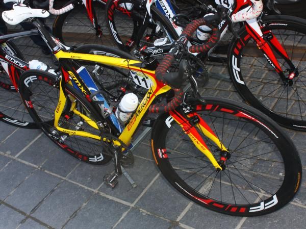 Eddy Merckx provided Belgian superstar Tom Boonen (Quick Step) with this custom painted machine for Scheldeprijs.