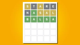 Wordle answer 720 on a yellow background