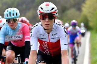 HUY BELGIUM APRIL 20 Rachel Neylan of Australia and Team Cofidis Fminin competes during the 25th La Flche Wallonne 2022 Womens Elite a 1334km one day race from Huy to Mur de Huy FlecheWallonne FWwomen on April 20 2022 in Huy Belgium Photo by Luc ClaessenGetty Images