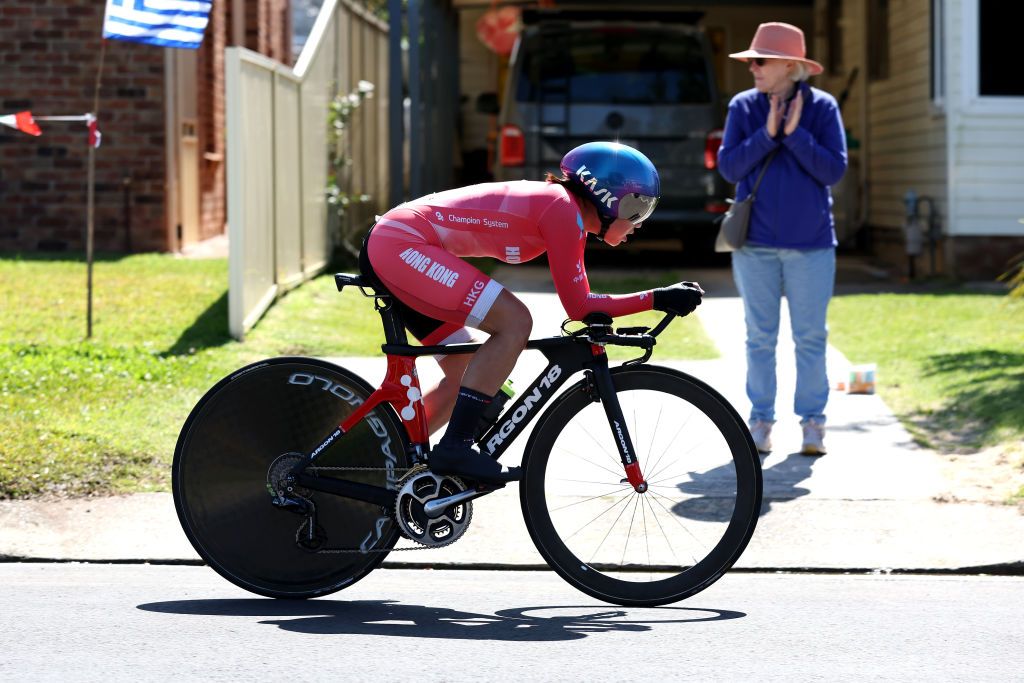 WOLLONGONG AUSTRALIA SEPTEMBER 18 Yee Leung Wing of Hong Kong sprints during the 95th UCI Road World Championships 2022 Women Individual Time Trial a 342km individual time trial race from Wollongong to Wollongong Wollongong2022 on September 18 2022 in Wollongong Australia Photo by Con ChronisGetty Images