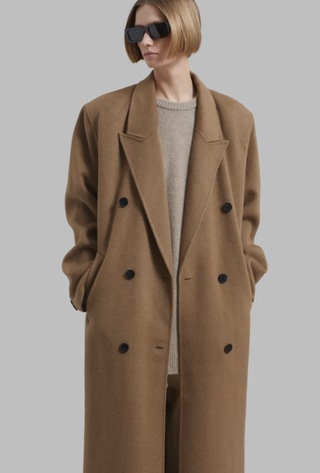 Gaia Double Breasted Coat - Camel
