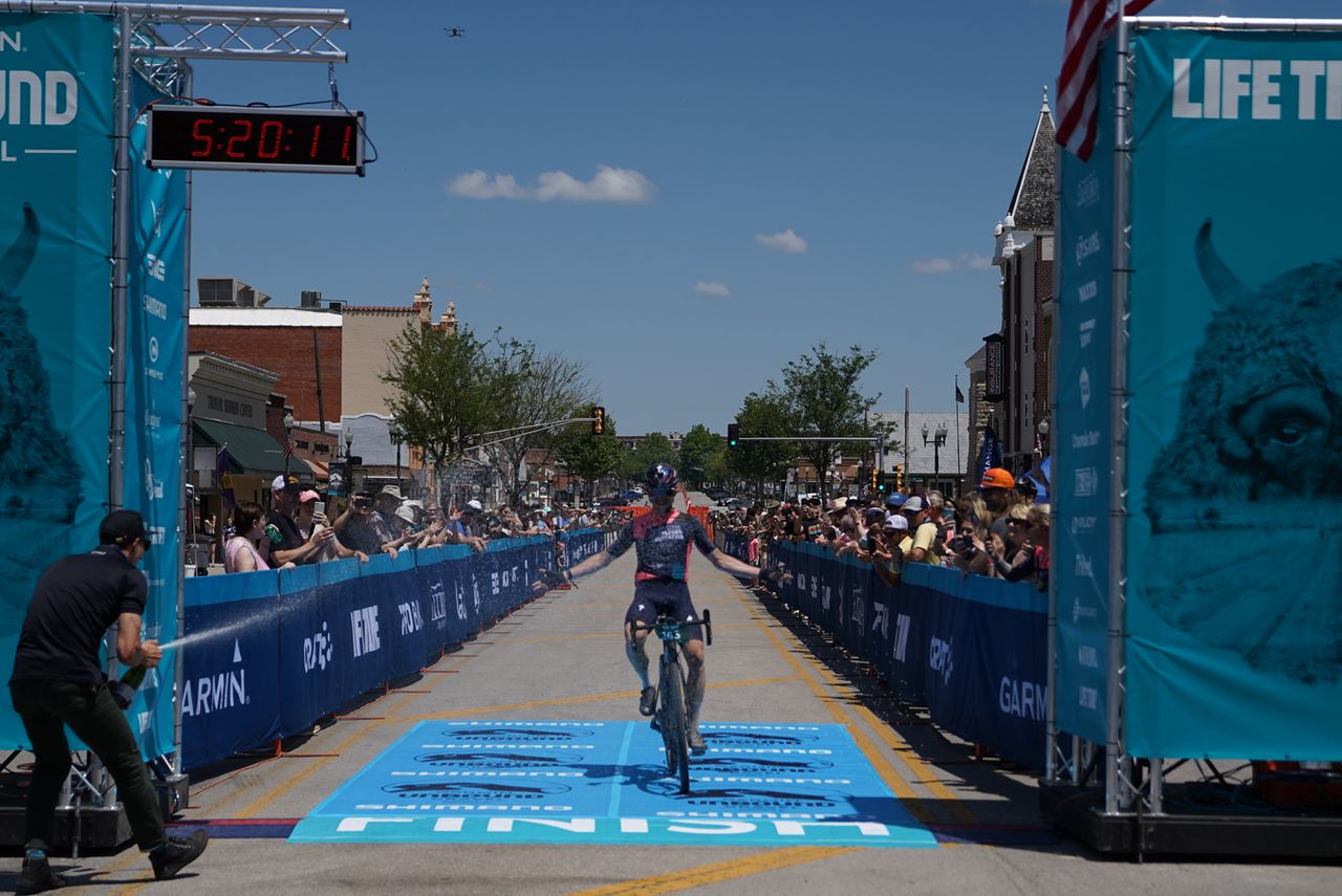 The finish of the Unbound 100 2021